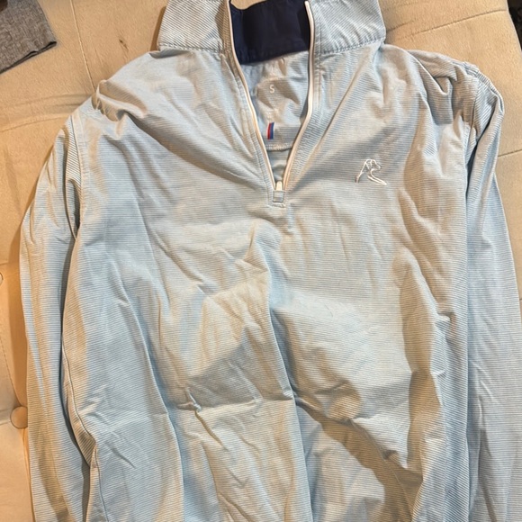 Rhoback Other - Rhoback Blue and White Striped Quarter-Zip